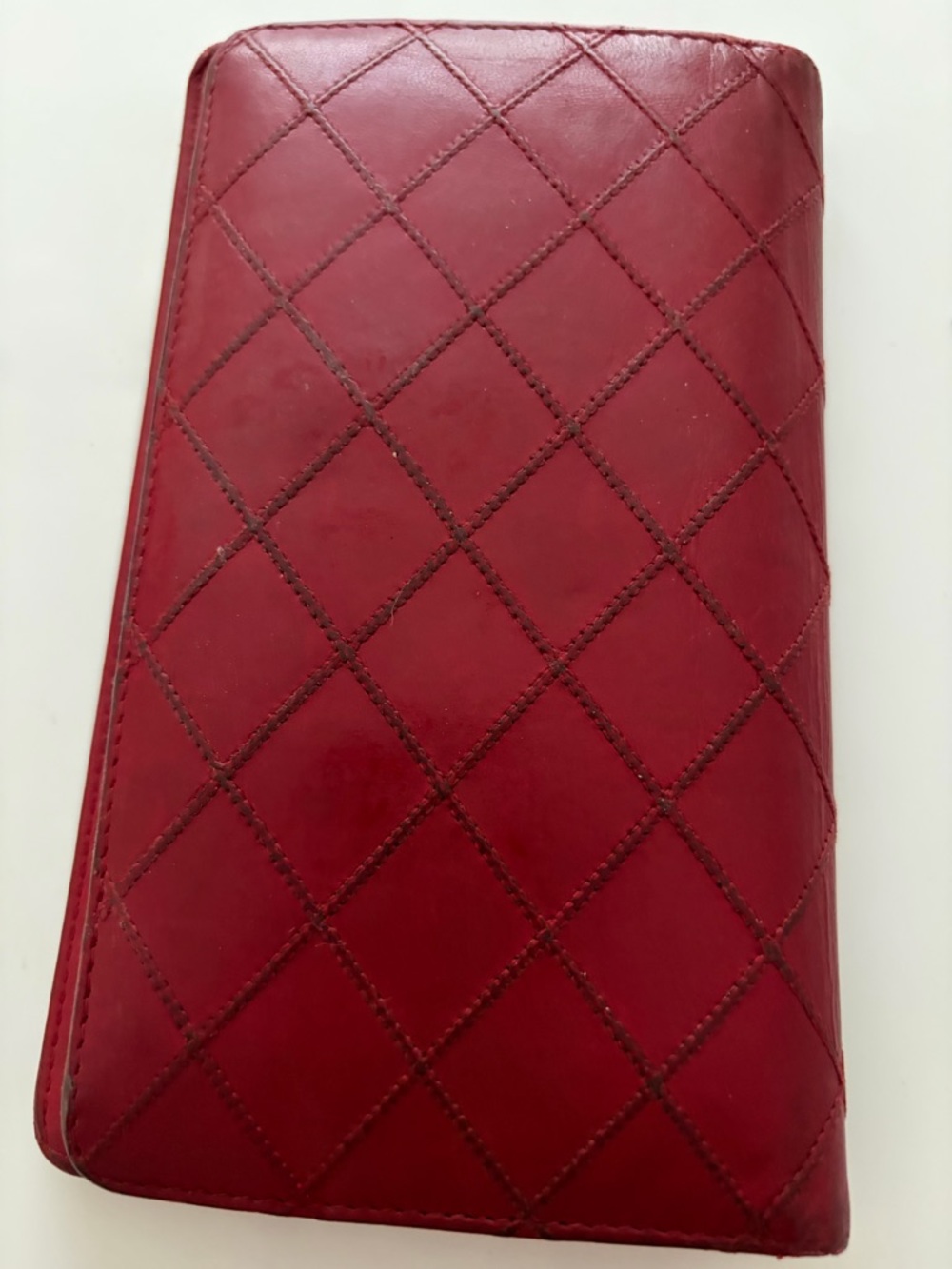 🖤 LOW START CHANEL Red Quilted Wallet | Classic Lambskin | Authentic 🖤 - Picture 2 of 10